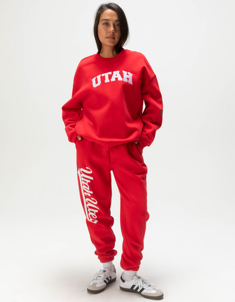 HYPE AND VICE University of Utah Womens Crewneck Sweatshirt RED Tillys