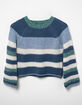 FULL TILT Stripe Mix Media Girls Sweater