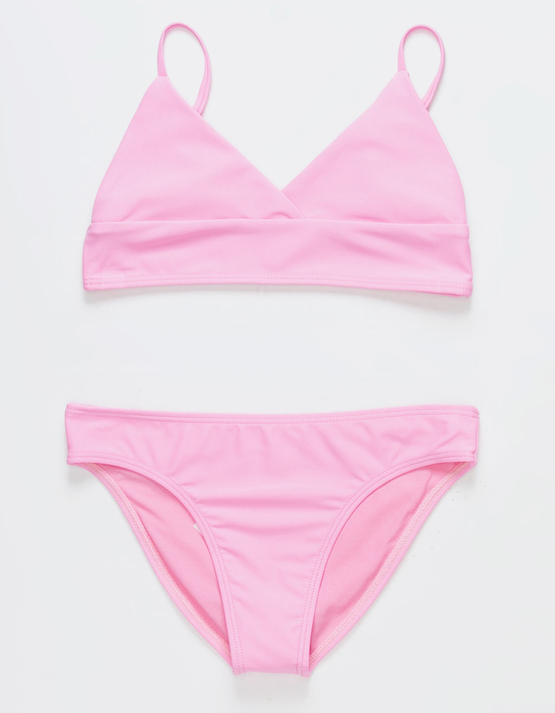 FULL TILT Longline Triangle Girls Bikini Set image number 0