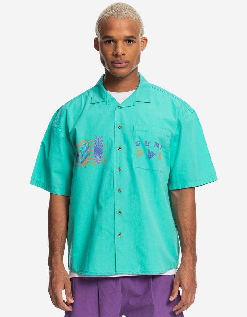 QUIKSILVER x Stranger Things The Mike Tourist Mens Button Up Shirt image number 7