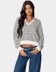 EDIKTED Copenhagen Oversized Striped Sweater image number 1