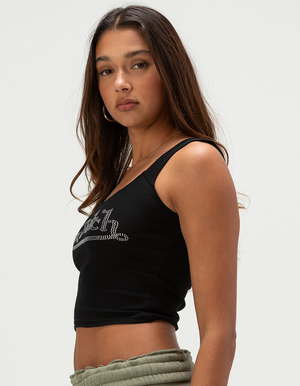 VON DUTCH Rhinestone Womens Tank Top - BLACK | Tillys