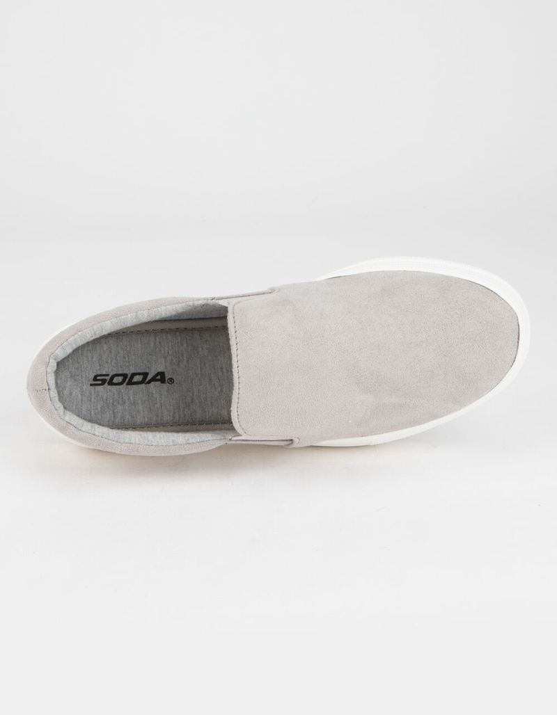 SODA Platform Womens Gray Slip-On Shoes image number 2