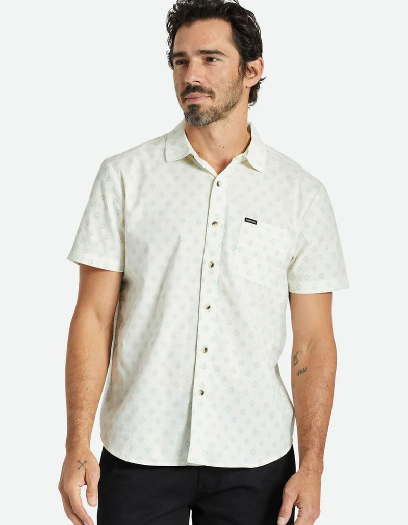 BRIXTON Charter Print Mens Button Up Shirt image number 3