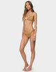 EDIKTED Gilda Faux Suede Triangle Bikini Top image number 4