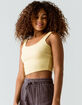 DESTINED Square Neck Womens Yellow Tank image number 1