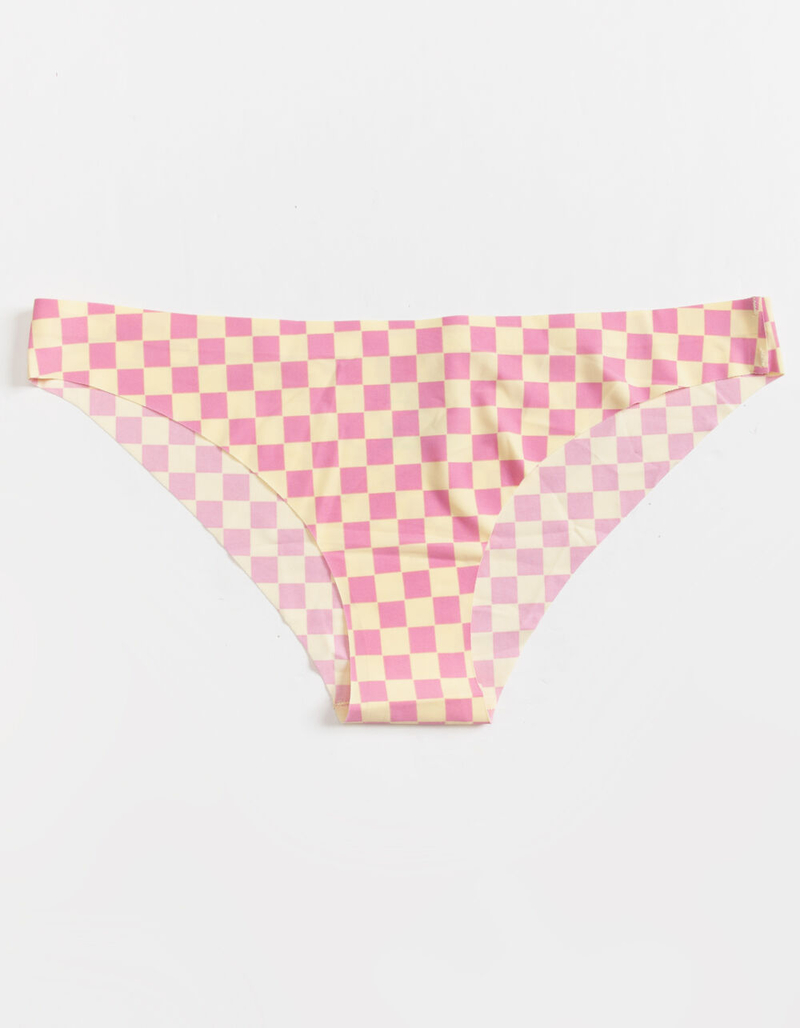 FULL TILT Checkered Lasercut Cheeky Panties PINK COMBO Tillys