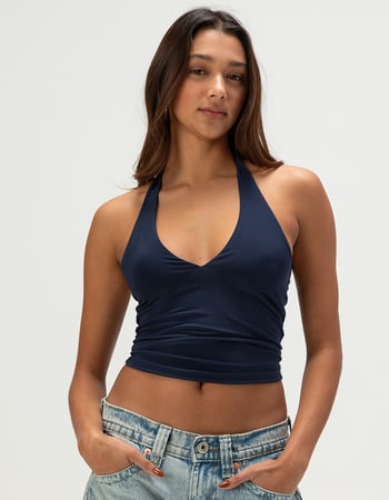 TILLYS Womens Butter Soft Empire Waist Halter Top Primary Image
