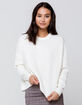 SKY AND SPARROW Drop Shoulder Womens Cream Sweater image number 1