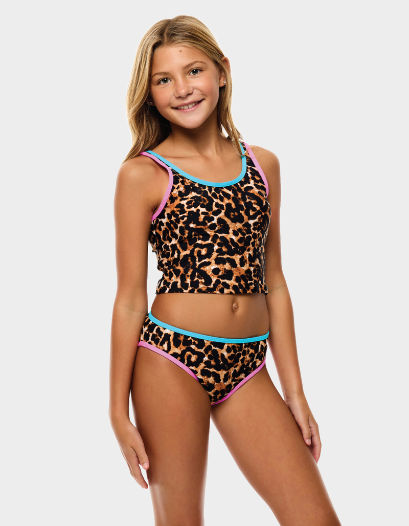 BEACH LINGO Animal Tankini Girls Bikini Set image number 0