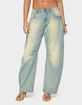 EDIKTED Cayden Low Rise Washed Barrel Jeans image number 1