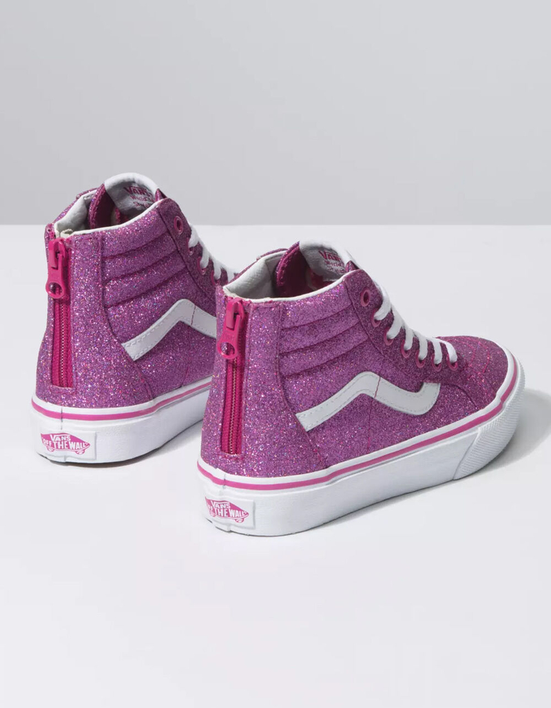 VANS Sk8-Hi Zip Glitter Girls Shoes image number 2