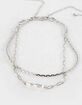 RSQ Layered Pearl Chain Necklace image number 2