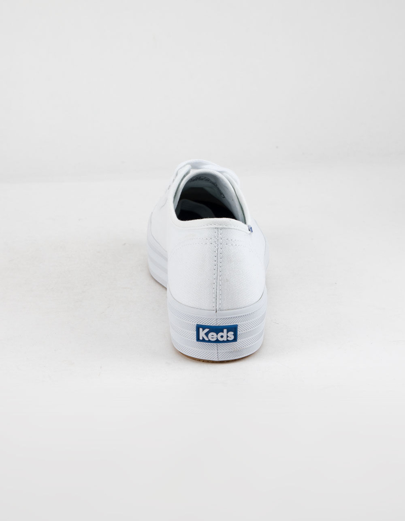 KEDS Triple Kick White Womens Platform Shoes image number 4