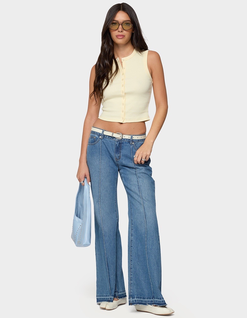 EDIKTED Nerissa Low Rise Flared Jeans image number 3