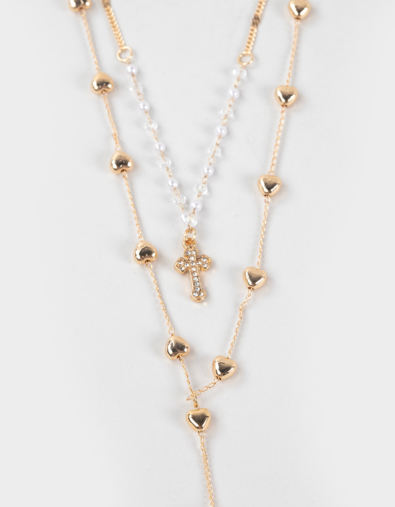 FULL TILT Cross/Heart Lariat Necklace image number 1