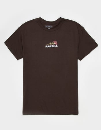 SAME GANG Reality Flower Embroidered Mens Tee Primary Image