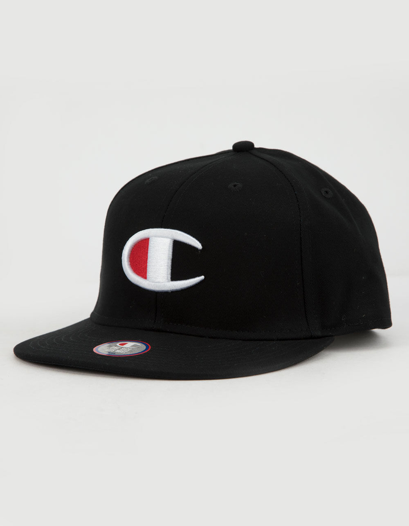 CHAMPION BB Big C Black Mens Snapback Hat image number 0