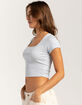 HEART & HIPS Trim Neck Womens Tee image number 3