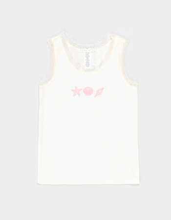 FULL TILT Beach Girls Embroidered Lace Tank Top Primary Image