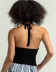 DESTINED Womens Black Halter Top image number 3