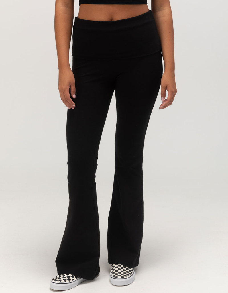 TILLYS Fold Over Flare Womens Leggings image number 1