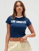 RSQ Womens LA Puff Ringer Tee image number 1