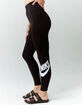 NIKE Sportswear Essential Womens Black High Rise Leggings image number 3
