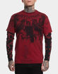 AFFLICTION Crows Mens 2fer Long Sleeve Tee image number 2