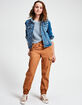 TRACTR Girls Cargo Twill Joggers image number 3