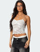 EDIKTED Rut Sheer Lace Tank Top image number 3