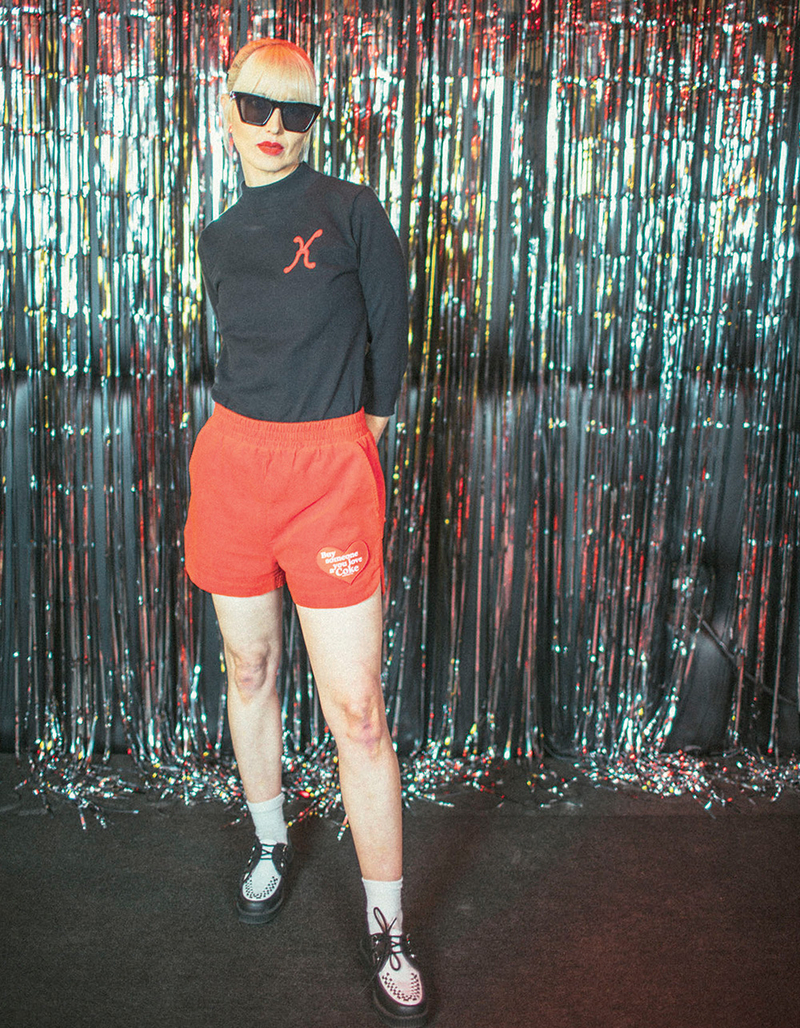 BRIXTON x Coca-Cola Womens Corduroy Runner Shorts image number 0