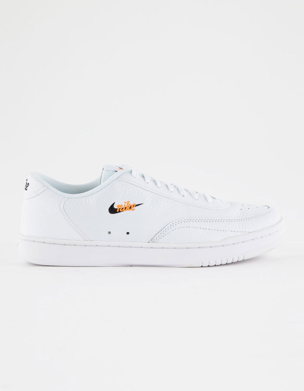 white & orange court vintage premium trainers