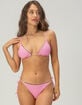 DAMSEL Polka Dot/Stripe Reversible Texture Tie Side Cheeky Bikini Bottoms image number 5