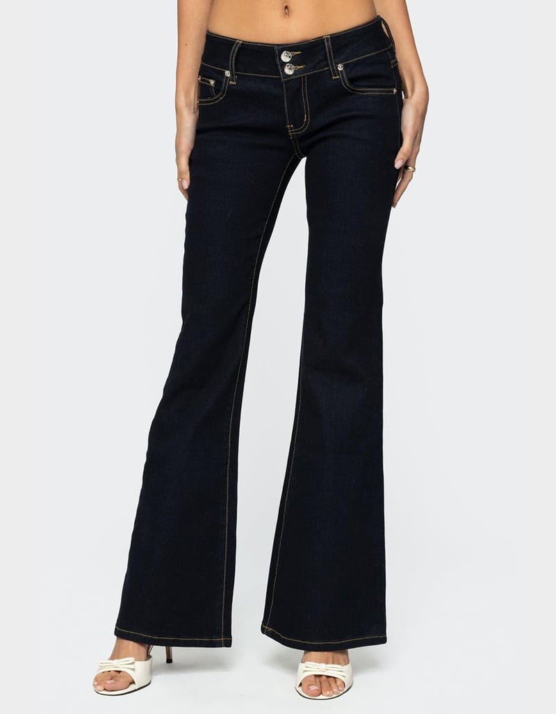 EDIKTED Tilda Low Rise Flared Jeans image number 0