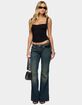 EDIKTED Tatem Lacey Low Rise Flared Jeans image number 5