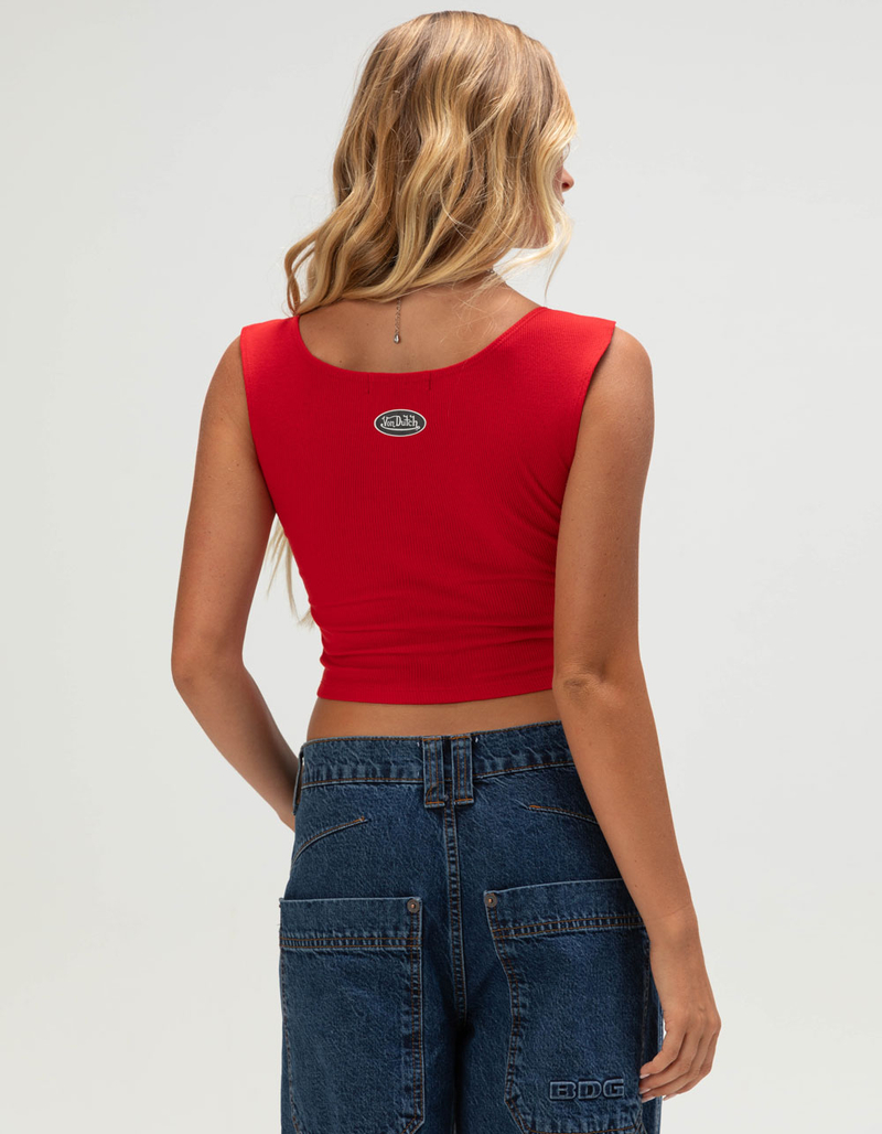 VON DUTCH Logo Womens Square Neck Tank Top image number 3