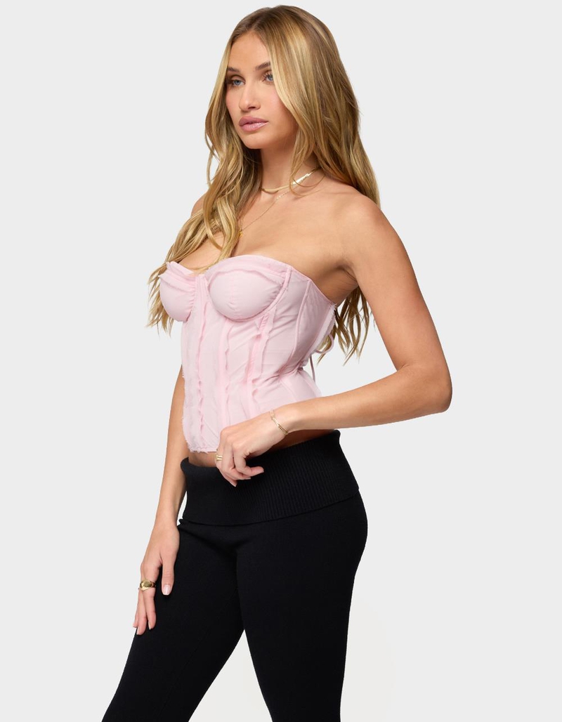 EDIKTED Naliah Raw Edge Strapless Corset image number 1