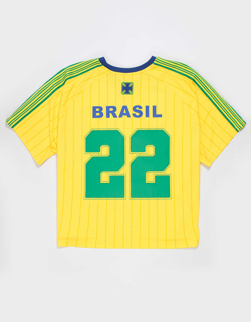 RSQ Mens Brazil Baggy Crop Soccer Jersey image number 2
