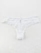 FULL TILT Mesh and Lace White Thong image number 1