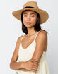 Straw Womens Fedora Hat image number 3