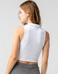 FULL TILT Sleeveless Womens White Polo Shirt image number 3