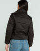 FULL TILT Essentials Nylon Womens Black Puffer Jacket image number 3