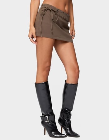EDIKTED Studded Tie Belt Mini Skort Alternative Image
