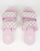 VANS Cayucas Checkerboard Lilac Womens Velcro Slide Sandals image number 2