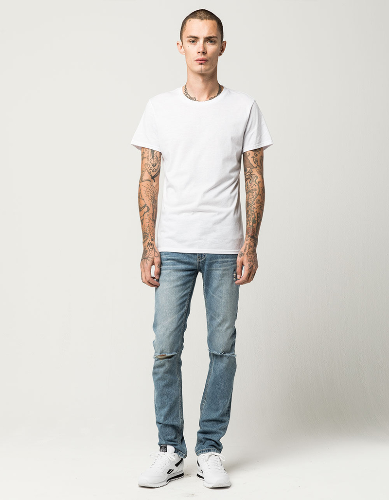 RSQ London Mens Skinny Ripped Jeans image number 4