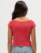 FULL TILT Lace 26 Girls Off The Shoulder Tee image number 4