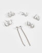 FULL TILT 6 Pack Star/Spike Hoop Earrings image number 1