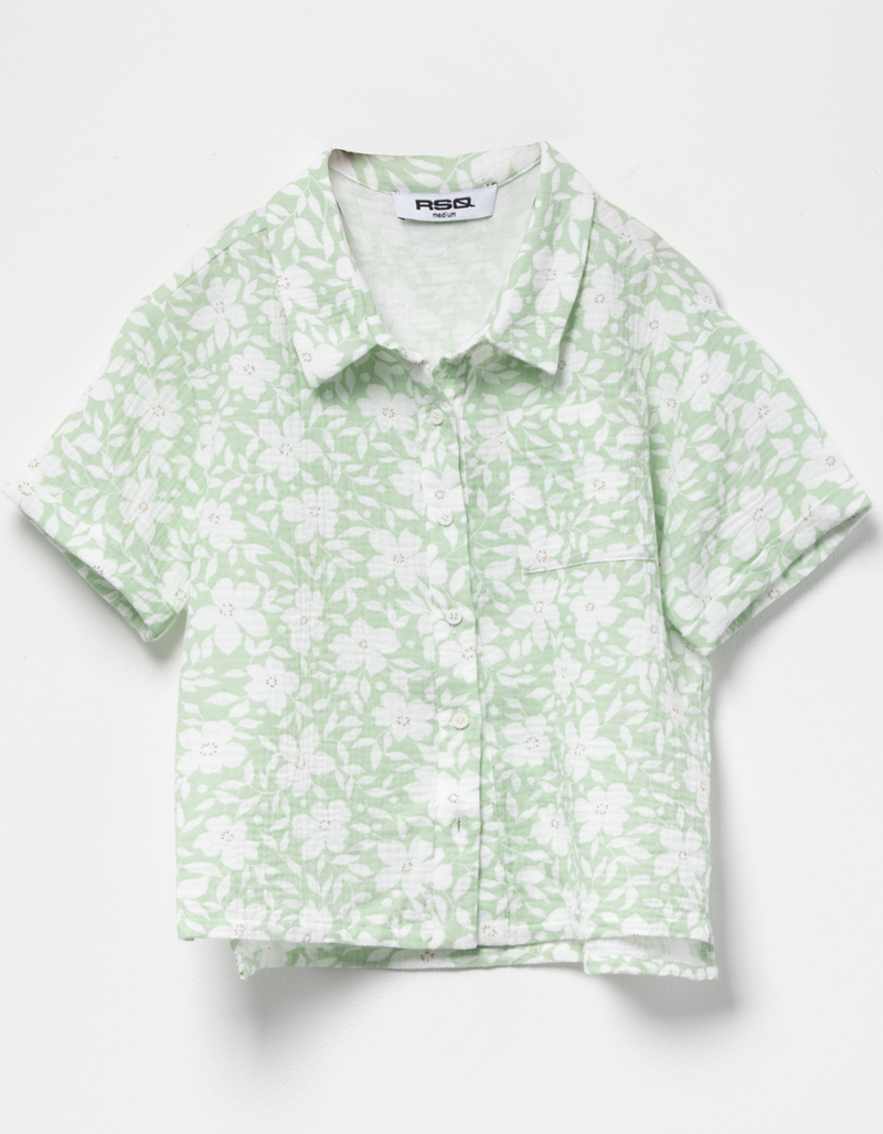 RSQ Girls Floral Camp Shirt image number 0