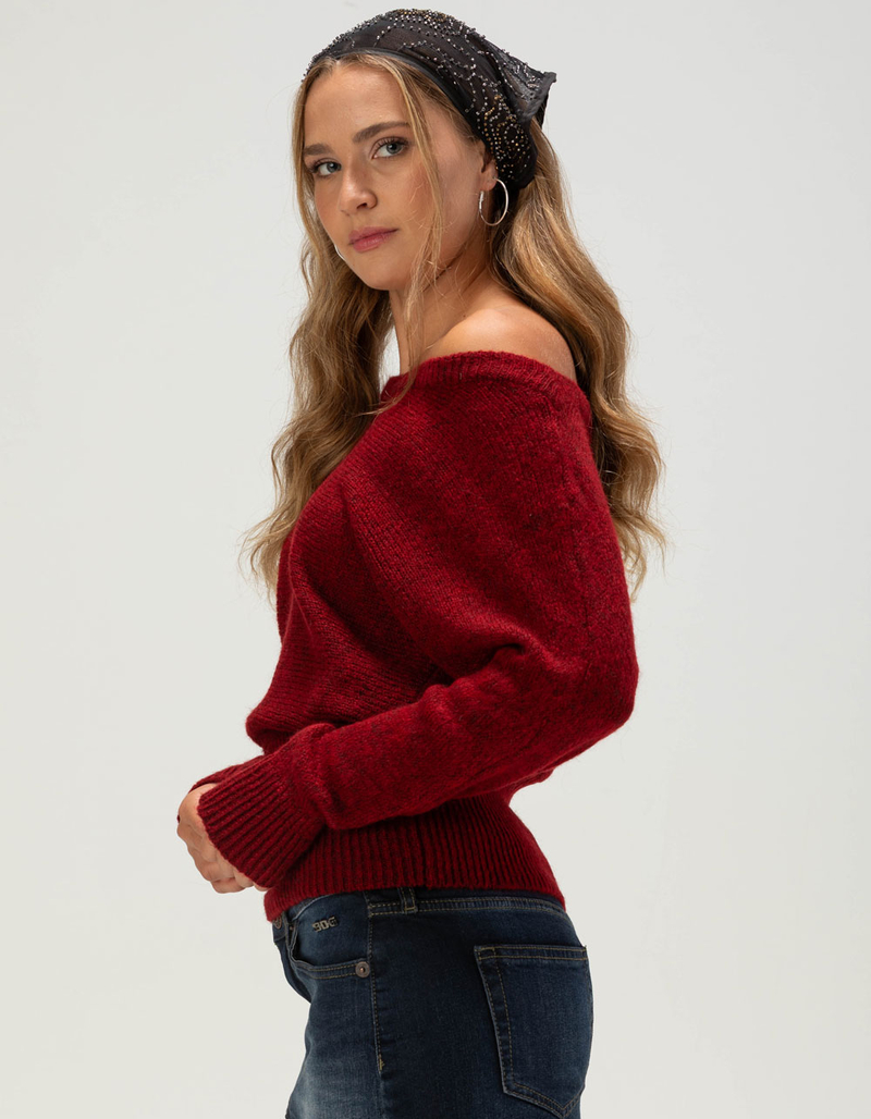 BDG Urban Outfitters Jordan Womens Off The Shoulder Sweater image number 2